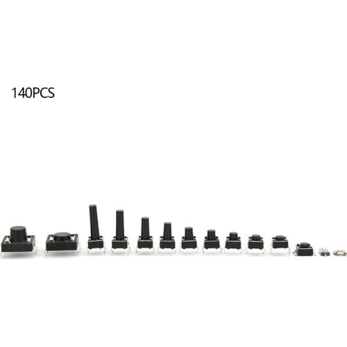 140PCS 14 Value Tactile Micro Push Button Switch SMD DIP Tact Switch