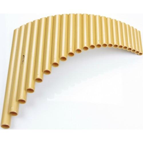 UU Panflute 22 Pipe ABS Plastic Panpipe G Key Pan Flute Handmade Folk Musical Instruments golden & White color