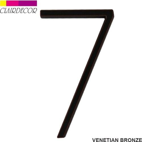 5 in Modern House Number Hotel Home Door Number Outdoor Address Plaque Zinc Alloy Number for House Address Sign #7