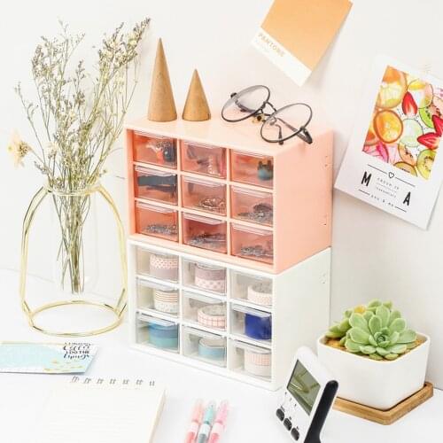 Versatile 6/9 Drawer Storage Cabinet Countertop Desk Organizer Makeup Underwear Storage Compartment Drawer Dividers Home Decor