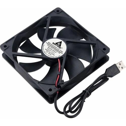 1 Pcs Gdstime High Airflow 2000RPM 120mm x 25mm 12025 5V DC USB Power Supply Internet Computer Case Cooler Cooling Fan 120*120mm