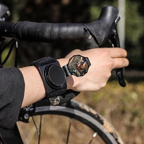 Bicycle Wrist Safety Rearview Mirror Clear Bike Arm Back Mirror Cycling Bicycle Hand Rear Reflector Wrist Mirrors Bike Accessory