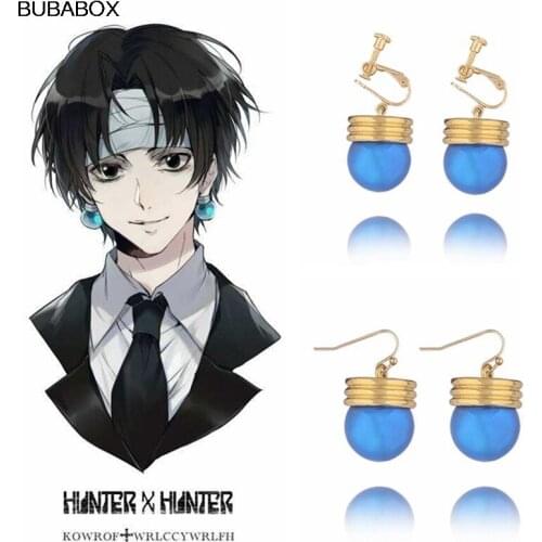1 Pair Anime Hunter X Hunter KURORO RUSHIRUFURU Earring Handmade Cosplay Prop