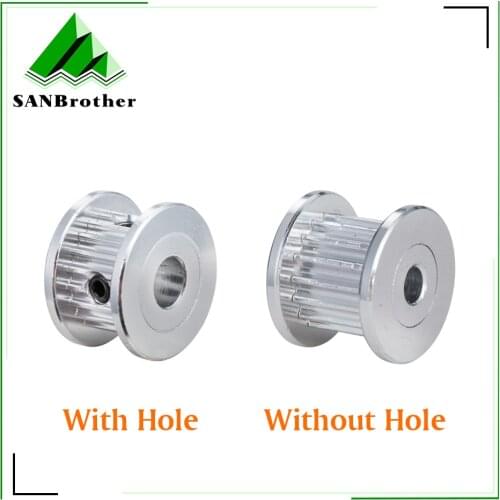 2GT GT2 Aluminum Timing Belt Idler Pulley 16T 20T Teeth Tooth 3mm 5mm 8mm Bore For 3D Printer 6mm Width Timing Belt