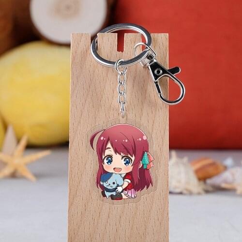 5pcs 10pcs 9Kinds ZOMBIE LAND SAGA Minamoto Sakura Nikaidou Saki Mizuno Ai Konno Junko PVC Pendant Figure Key Chain