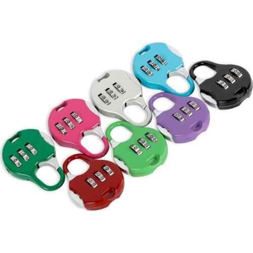 500pcs Color Mini Padlock For Backpack Suitcase Stationery Password Lock Outdoor Travel GYM Locker Security Metal Cart