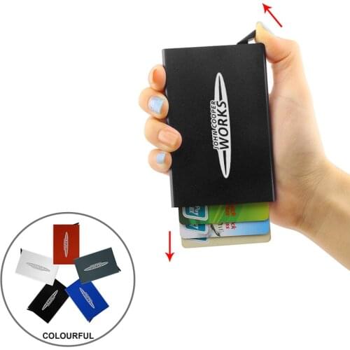 Auto Aluminum alloy wallet card holder driver license Mingxin Card Box Business card pack For Mini Cooper JCW R55 R56 R57 R58