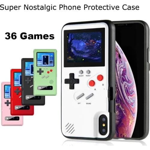 36 Classic Games Retro Gameboy Case For Samsung Galaxy Note 20 10 S20 S21 Plus Ultra S10 Color Screen Playable Gameboy Case