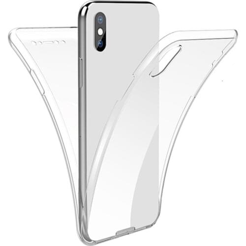 360 Full Body Case for iPhone 12 Mini 11 Pro Max 8 7 6 Plus 5 Double Side TPU+TPU Transparent Coque for iPhone X XR XS Max Funda