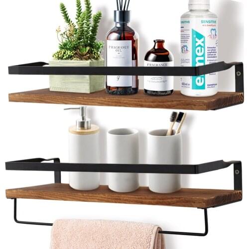 OurWarm Shelf Wood Floating Wall Decoration Multifunction Storage Holder Home Shelf Rack Decorative For Kitchen Bedroom