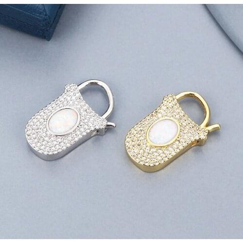 MINHIN Opal Cubic Zirconia Fasteners Clasps Hooks For Needlework Pearls Beads Necklace Bracelet Chain Jewelry Making Accessories