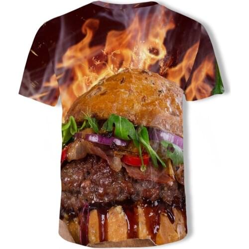 Funny design best friends match together Hamburgerbeer T-shirt 3D printing Fashion and street style is brothers together Size 6x