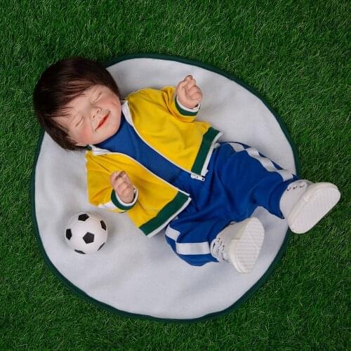 Football Sport Rebirth Doll Baby Reborn 19 Inch Full Silicone Body Childs Gift