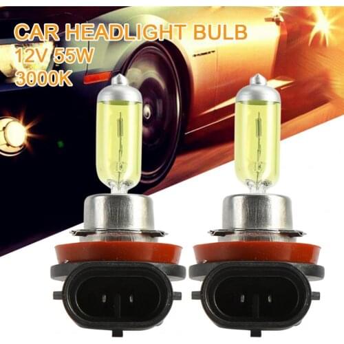 2Pcs 12V 55W H11 3000K Halogen Lights Replacement Yellow Car Headlight Bulb for Automobiles Trucks Vehicles Автомобильные лампы