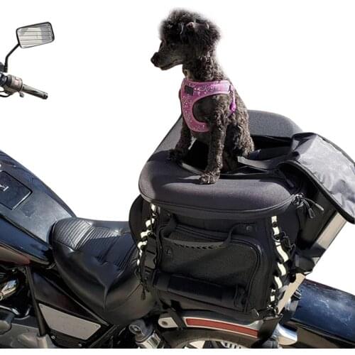 Motorcycle Dog/ Cat Carrier Motorbike Pet Tail Rack Luggage Bag with Sissy Bar Strap For Honda NC750 For BMW R1200GS For Harley