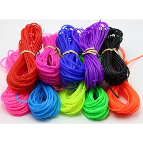 100 Meter 2mm Soft Hollow Rubber Tubing Jewelry Cord Cover Memory Wire 10 Color