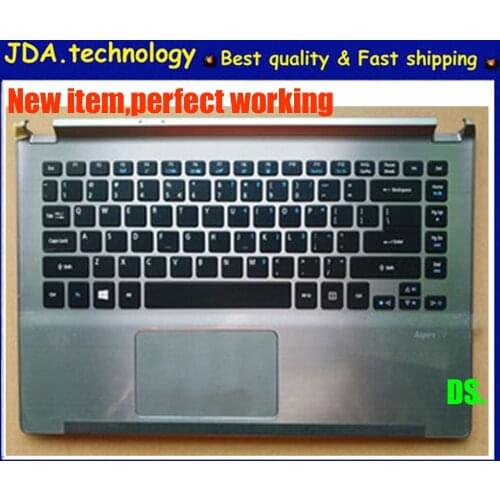 New Geniune top case for Acer Aspire V5-472 V5-473 V5-473g V7-482PG palmrest upper cover US keyboard gray