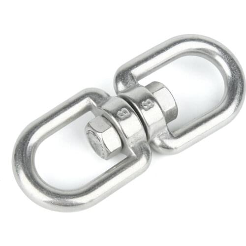 Free shipping wholesales rigging marine hardware stainless steel M5 double eye and eye regular G402 chain swivel