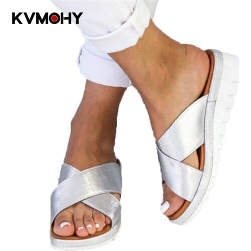 Slides Sexy Flip Flops Women Sandals Summer Slippers Open Toe Platform Casual Shoes Ladies Outdoor Beach Female Girl Shoes