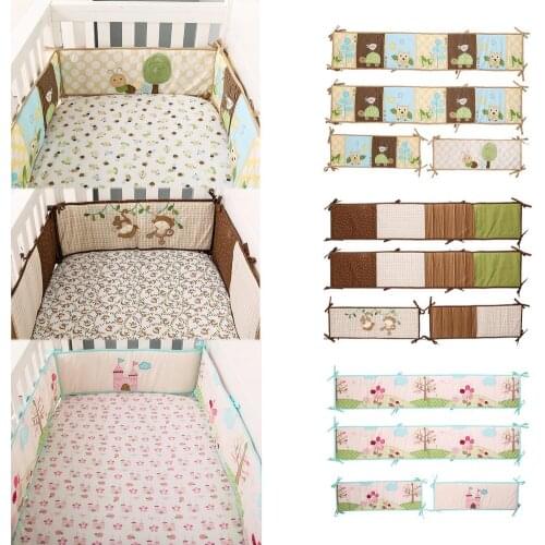 Baby Crib Liner Baby Bed Bumper 4 Pieces Surrounding Crib Bumpers Baby Bed Circumference Baby Crib Linings Newborn Room Decor