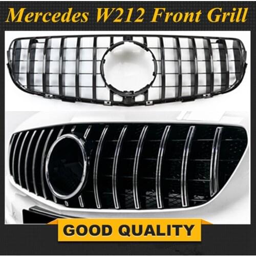 For W212 AMG GT R Grille For E-Class W212 E300L E400L E200 E350 MESH Grill Radiator Without Emblem 2013-2015 Year