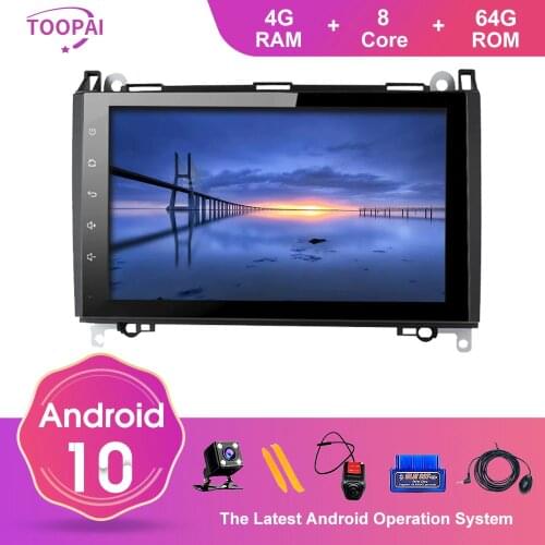 TOOPAI Android 10 For Mercedes Benz Sprinter Viano Vito A/B/V Class B200 W169 A150 W245 B160 Multimedia Player Auto Radio Navi