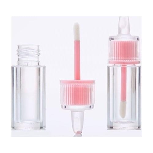 Lip Gloss Tubes Cute Pink Red Bottle Shaped Empty Cosmetic Lip Gloss Containers Refillable 6ML Lipgloss Packaging 50/100pcs