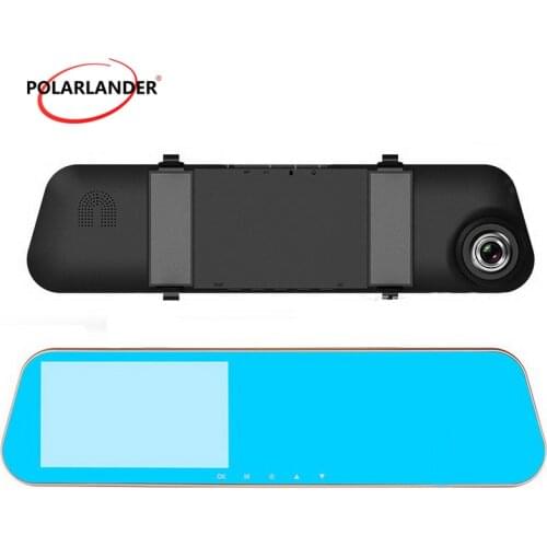 1080P Full HD Dual Lens 4.3Inch Digital Video Recorder Camera Auto Rearview Mirror Camcorder Registratory Car Dvr