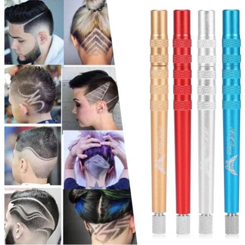 Magic Engrave Pen Tattoo Eyebrow Beard Hair Engraving Carve Tool Tattoo Barber Oil Head Carving Razor Tattoo Hair Carve Pen Sets
