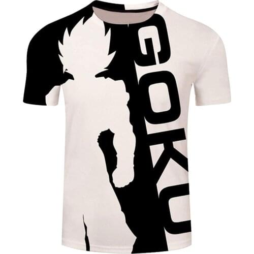 High Quality Summer 2021 Short Sleeved Cool Goku 3D Printed Anime Designed T-shirt Fashion Novelty Style Men Women Tshirt Tops