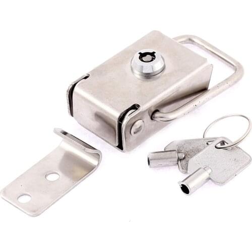 Stainless Steel Security Locking Toggle Latch Catch Hasp w Keys