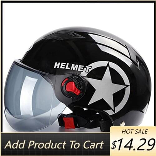 Motorcycle Helmet Scooter Bike Open Face Half Baseball Cap Anti-UV Safety Hard Hat Motocross Helmet Multiple Color Protect