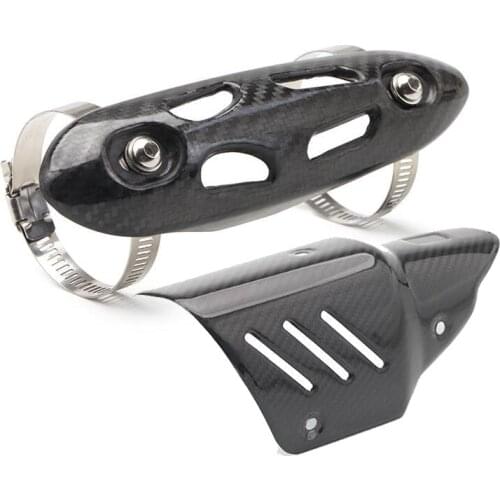 Motorcycle Exhaust Pipe Carbon Fiber Protector Heat Shield Cover Guard Anti-scalding Cover For CB650F Z900 TMAX530 CB400 XMAX300