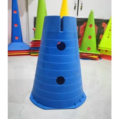 Children Hurdling Football Training Vientiane Combination Unit Bucket Trainer with Hole Mark Bucket Ice Cream Bucket Cone
