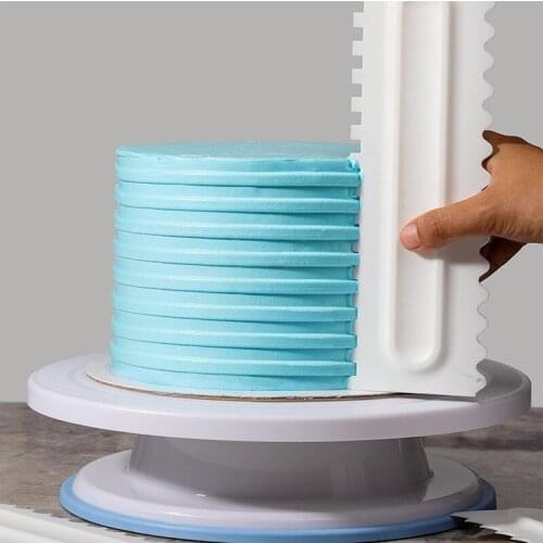 1/4pcs Cream Scraper Irregular Teeth Edge Spatulas Cake Baking Scraper Fondant Cake Slicer Pastry Cutters Tools DIY Decorating