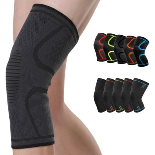 1 Pair Elastic Knee Pads Nylon Sports Fitness Kneepad Protective Gear Patella Brace Support Running Basketball Volleyball