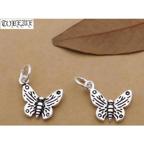 100% 925 Silver Butterfly Charm DIY Bracelet Charm Mini Butterfly Pendant DIY Jewelry Charm