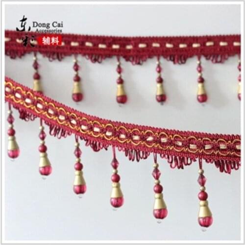 12yards Artificial Crystal Beads Lace High Quality Wedding Dress Jewelry DIY Apparel Sewing Handmade Dressing Fashion Accessorie