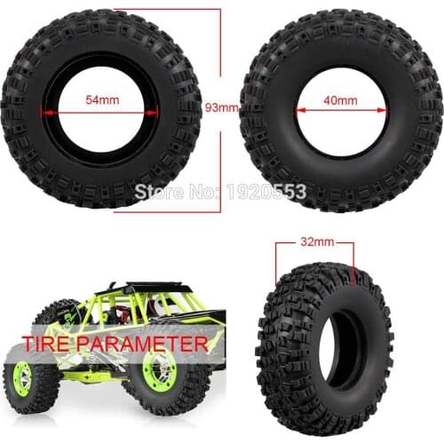 12428-0057 12428-0028 Left Right wheel Tire Set Tires Spare Parts For WLtoys 12428 12423 12426 1/12 RC Car