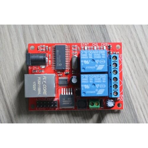2017 Controller Module WEB server Electronic kit Circuit Board LAN Ethernet 2-way Relay Board Delay Switch TCP/UDP