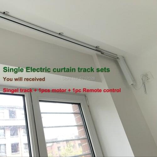 Super SILENT motorized Single Electric curtain track sets DOOYA motor DT82TN withRemote control Curtain Rails System