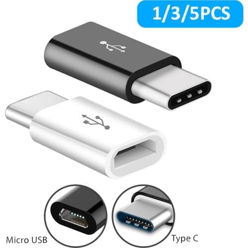3/5PCS USB To Type C OTG Adapter Mobile Phone Adapter Microusb Connector for Huawei Xiaomi Samsung Galaxy A7 Adapter USB Type C