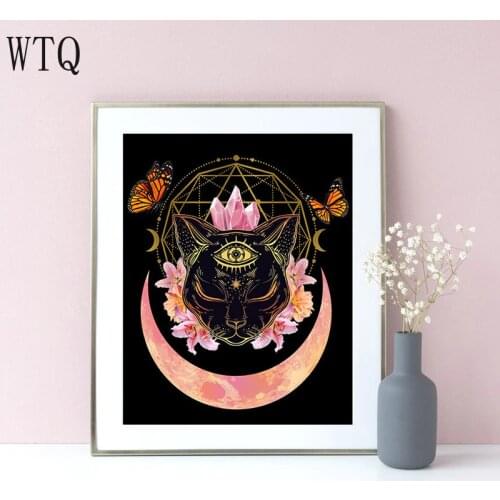 5D DIY Diamond Painting Witchcraft Triple Moon Mosaic Painting Diamond Embroidery Full Square Drill Cross Stitch Kits Hoom Decor