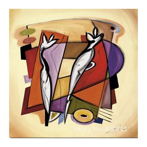 Abstract Painting for kids room Lucky in Love II modern wall art Hand painted High quality