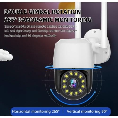 Two-way Voice WIFI IP Camera Wireless 1080P CCTV HD PTZ Smart Home Security Outdoor IR Remote Real-time Monitoring Waterproof