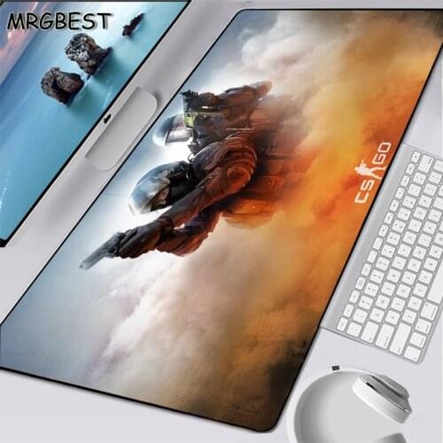 MRGBEST Anime Large Game Player Computer Lockedge Mouse Pad Durable Rubber Desktop Pc Keyboard Mat for CSGO Gamer Xxl L