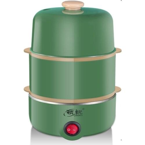 Household electric steamer 220V stainless steel multi-function rice cooker 2-layer electric steamer stewed egg rice cooker