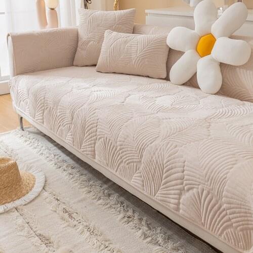 2021 Soild Color Sofa Covers Towel Soft Plush Couch Cover For Living Room L-shaped Sofa Decor decorative sectional sofa covers
