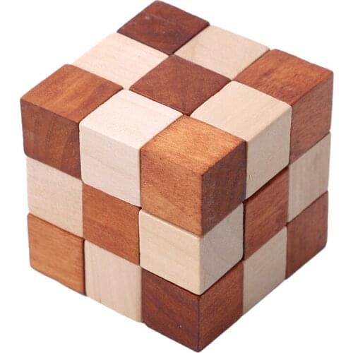 Wooden Kong Ming Lock Game Toy For Children Adults Kids Drop Shipping IQ Brain Teaser Interlocking Burr Puzzles