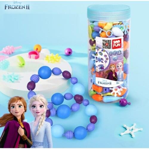 Disneyland children Beaded toys cordless pop beaded handmade DIY girls Necklace ice and snow Wonderland Dress up performance toy
